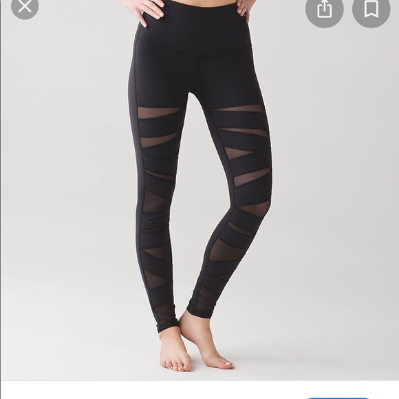 lululemon athletica Pants - Wunder under high rise tech mesh-like new!